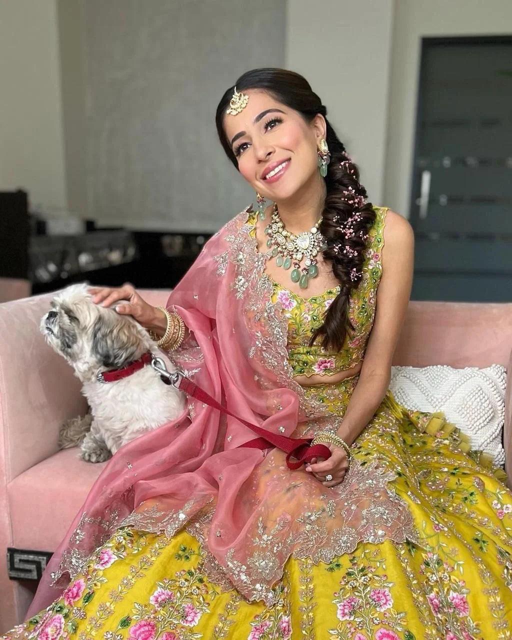 Designer Multicolor Lehenga Choli – Ready-to-Wear USA Wedding Partywear with Dupatta & Sequence Work - Toi ‘n’ Moi Ltd