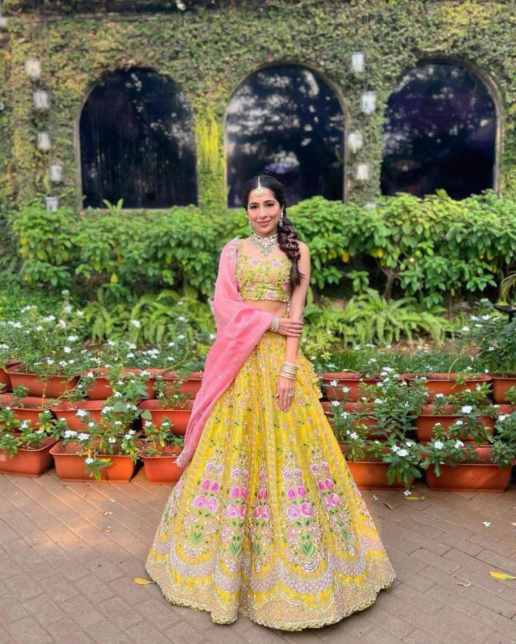 Designer Multicolor Lehenga Choli – Ready-to-Wear USA Wedding Partywear with Dupatta & Sequence Work - Toi ‘n’ Moi Ltd