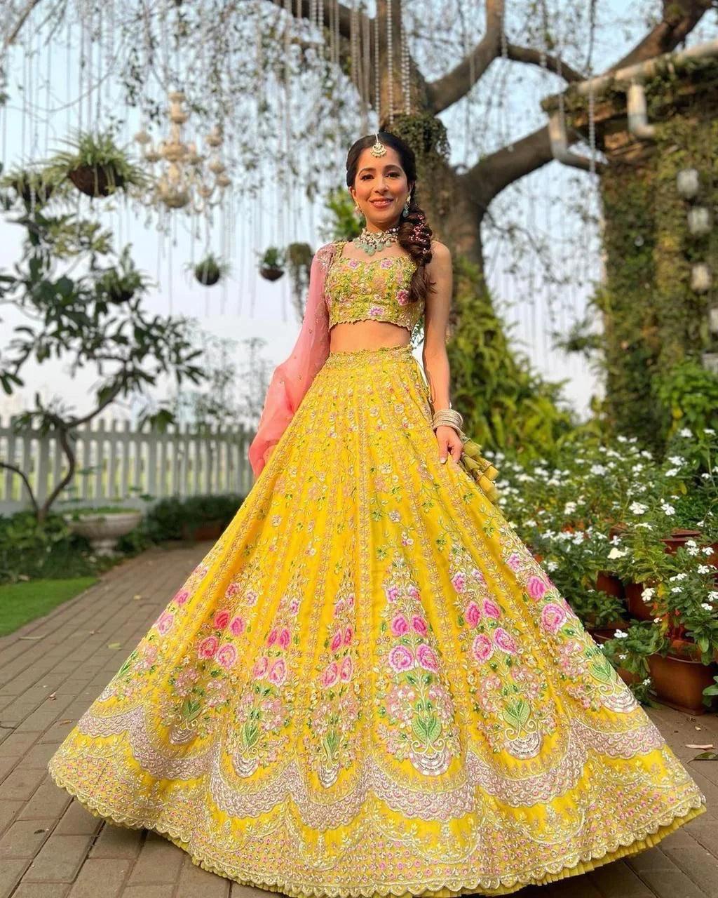 Designer Multicolor Lehenga Choli – Ready-to-Wear USA Wedding Partywear with Dupatta & Sequence Work - Toi ‘n’ Moi Ltd
