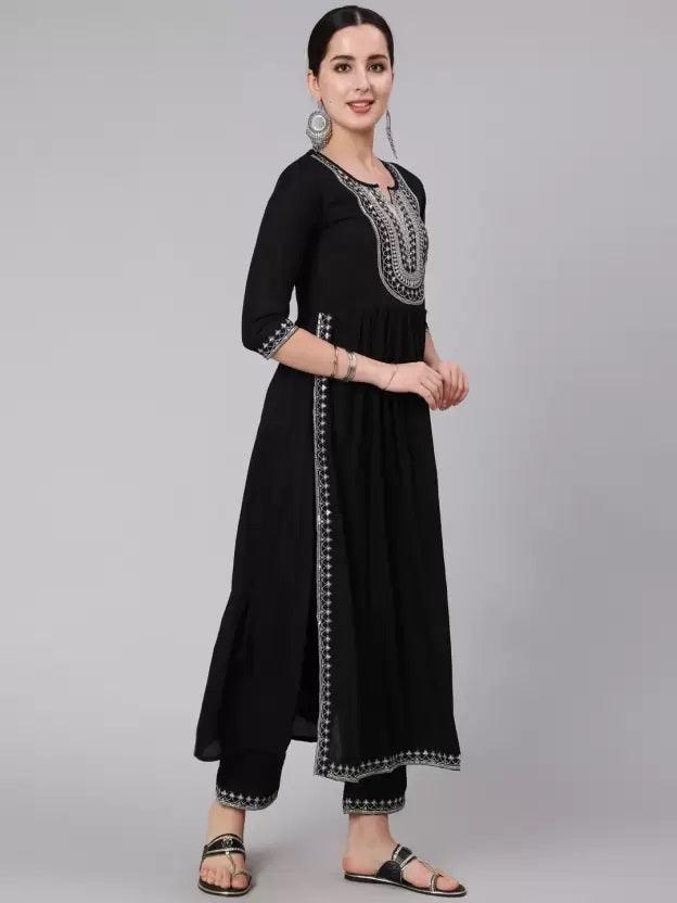 Elegant Nayra Cut Kurti & Pant Set – Fully Stitched, Stylish Summer Wear, Eye-Catching Long Kurta Set for Women (2-Piece Outfit) - Toi ‘n’ Moi Ltd