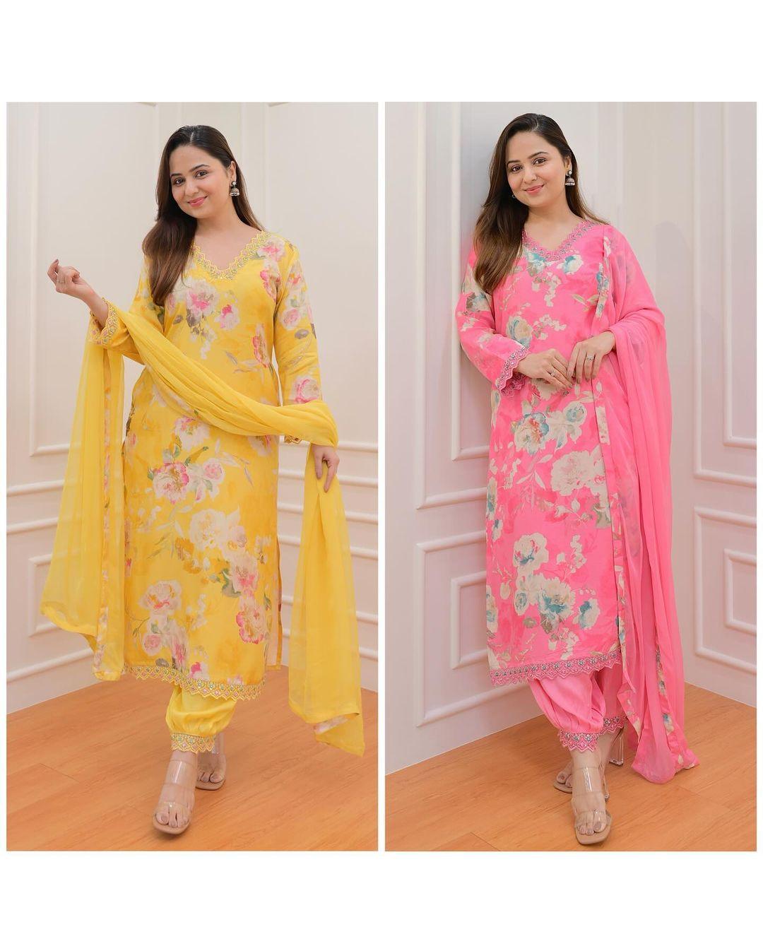 Pakistani Style Pure Cotton Suits – Printed Straight Long Kurti with Pant & Dupatta Set | Comfortable Cotton Salwar Kameez for Women - Toi ‘n’ Moi Ltd
