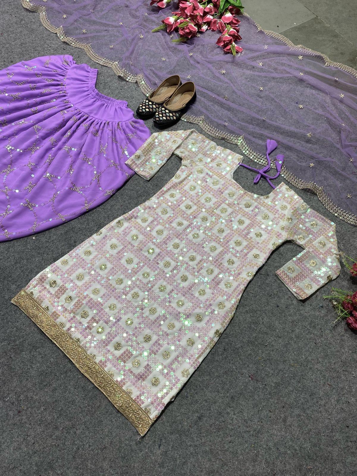 Elegant Punjabi Dhoti Salwar Kameez with Heavy Embroidery Work – Ready-to-Wear Stitched Salwar Suit for Women | Indian Wedding Dresses - Toi ‘n’ Moi Ltd