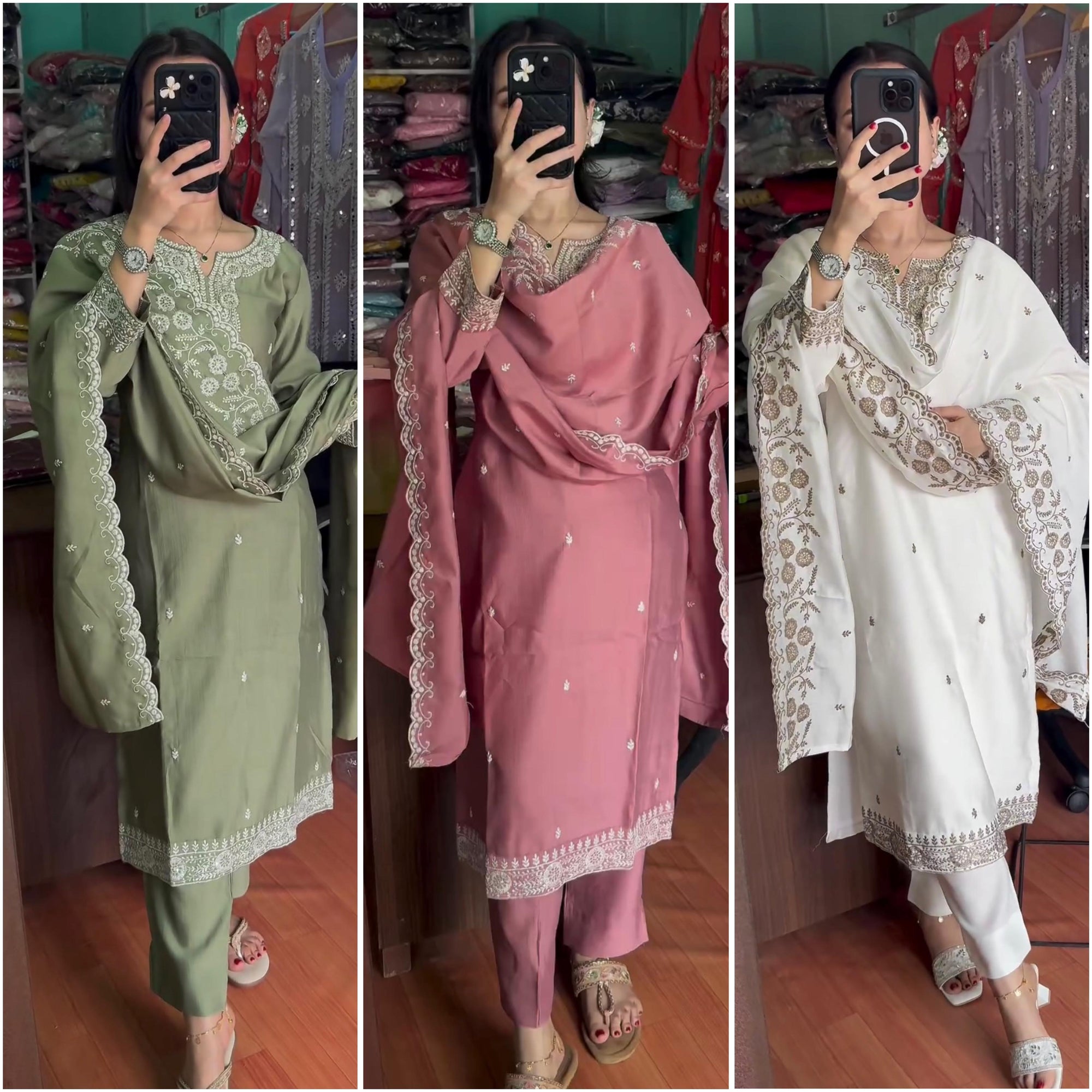 Elegant Salwar Kameez – Pakistani Wedding Dress with Heavy Handmade Embroidery | Eid Special Dress for a Glamorous Look - Toi ‘n’ Moi Ltd