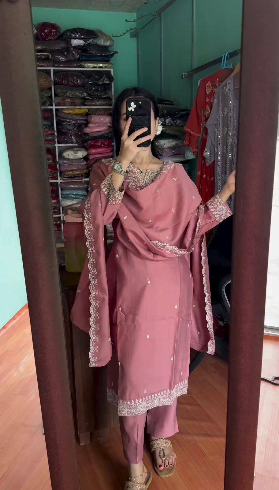 Elegant Salwar Kameez – Pakistani Wedding Dress with Heavy Handmade Embroidery | Eid Special Dress for a Glamorous Look - Toi ‘n’ Moi Ltd