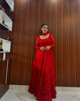 Elegant Wedding Anarkali Gown – Traditional Indian Butterfly Net with Sequence & Embroidery | Full Flair Gown for Festivals | Readymade Salwar Suit - Toi ‘n’ Moi Ltd