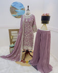 Pakistani Designer women Wedding Reception sharara | Embroidered with Hand Embellished Net Guest dress Indian suits Salwar Kameez-3