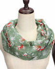 Womens Ladies Christmas Festive Scarf Santa Claus Snowman Print Winter Gifts UK - Toi ‘n’ Moi Ltd