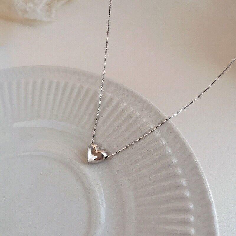 Beautiful Heart Pendant Necklace 925 Sterling Silver Women Girls Jewellery Gift - Toi ‘n’ Moi Ltd