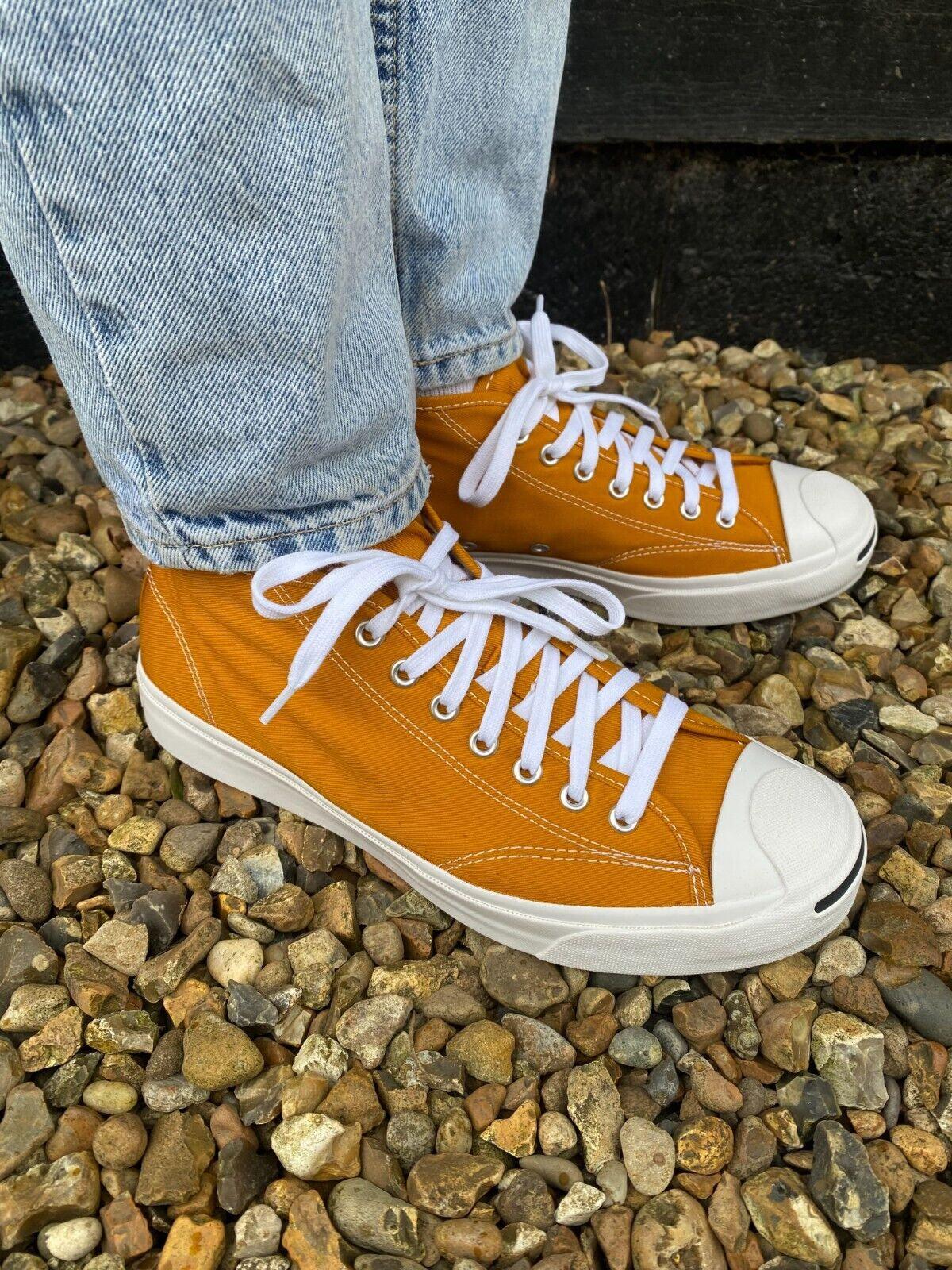 Converse Unisex Jack Purcell Mid Trainers / Saffron Orange / RRP £70 - Toi ‘n’ Moi Ltd