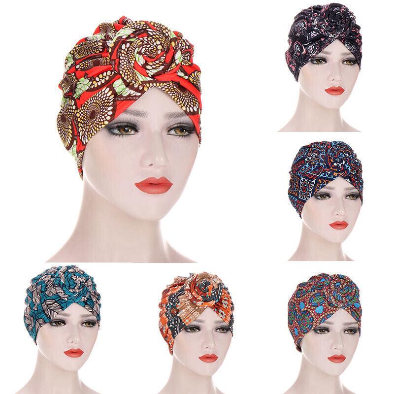 Stretch Turban Hats for Women - African Knot Headwraps Soft Pre Tied Bonnet Hair - Toi ‘n’ Moi Ltd
