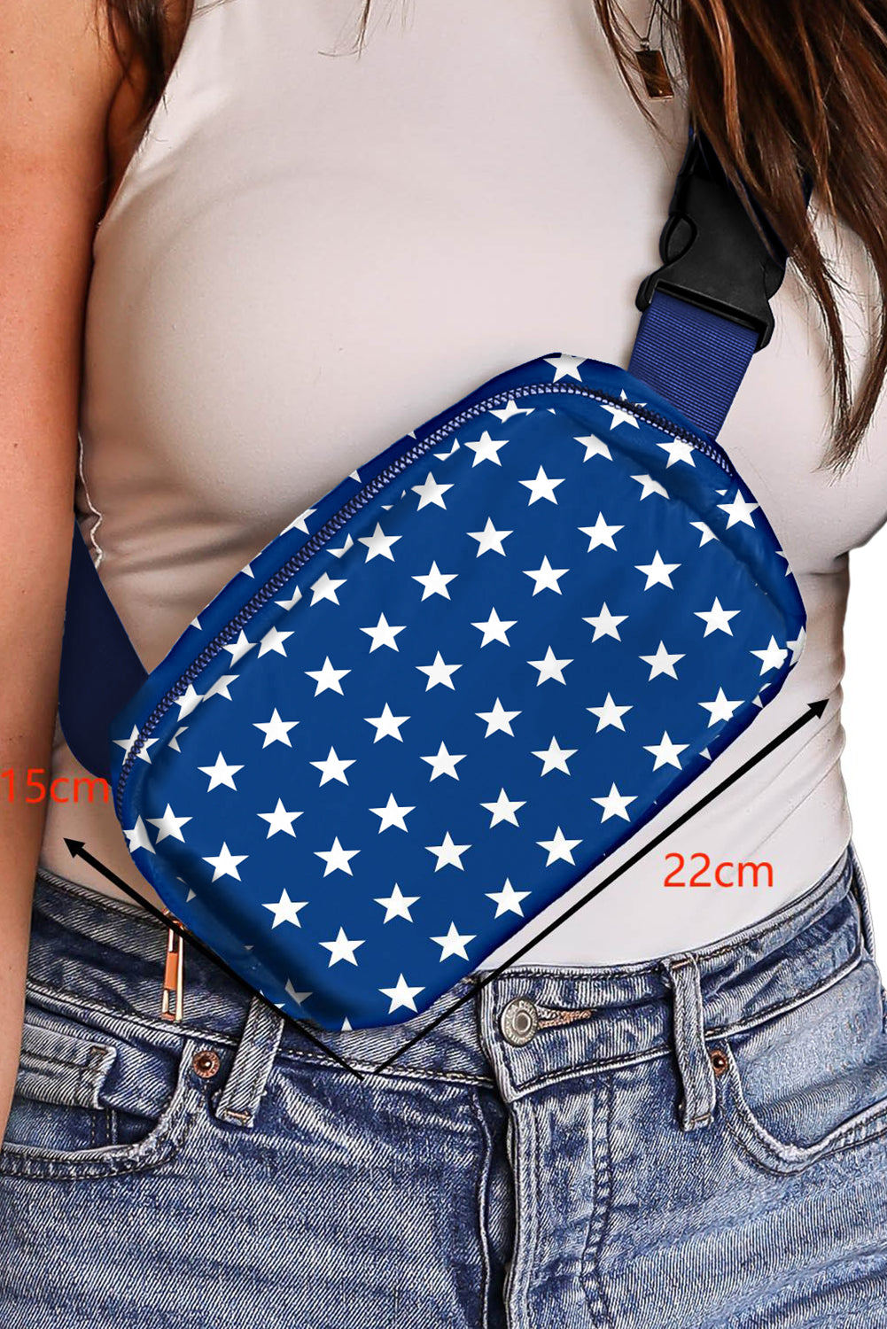 Bluing Independent Day Flag Star Printed Crossbody Bag - Toi ‘n’ Moi Ltd