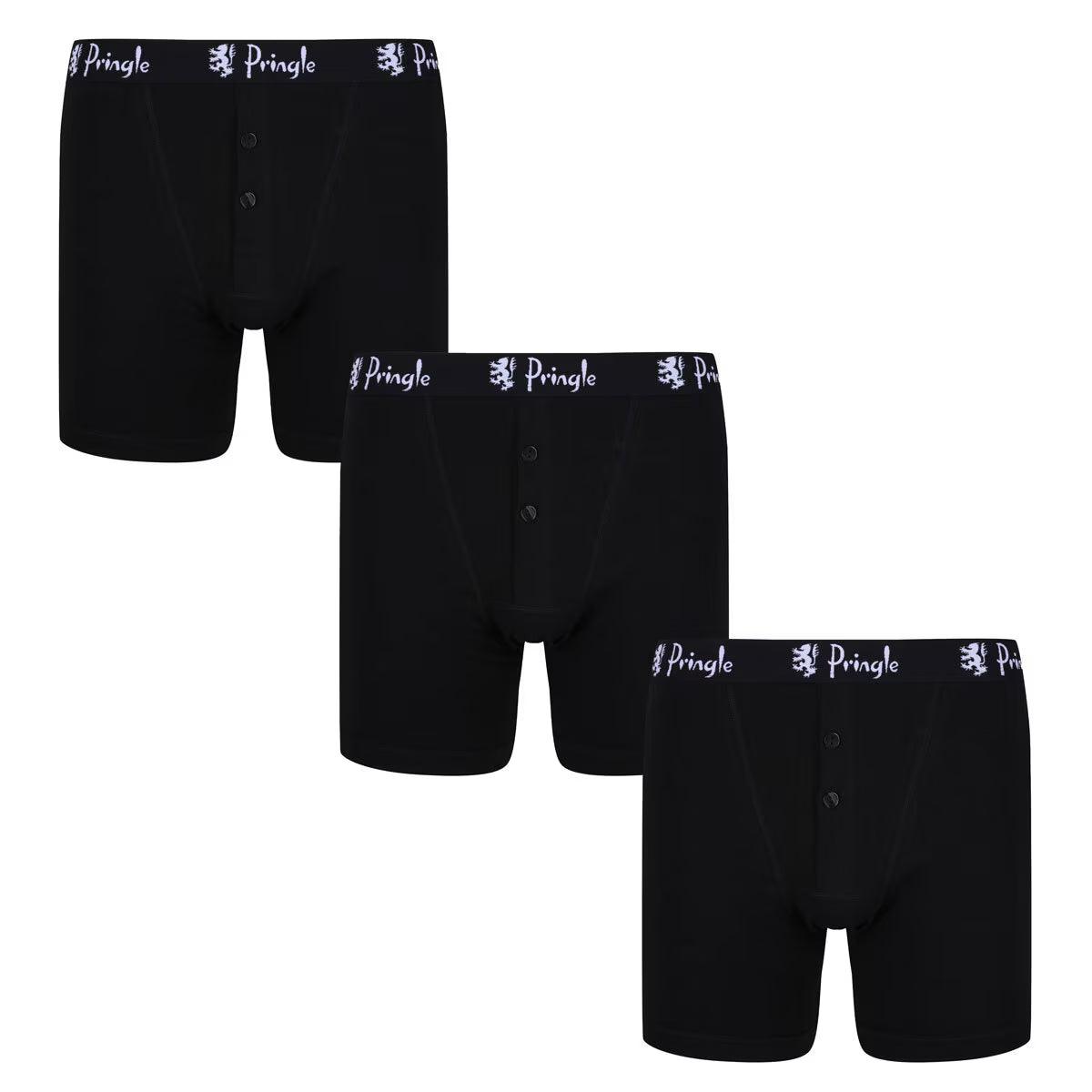 Pringle William Men'S Button Boxer Shorts, 2 X 3 Pack - Toi ‘n’ Moi Ltd