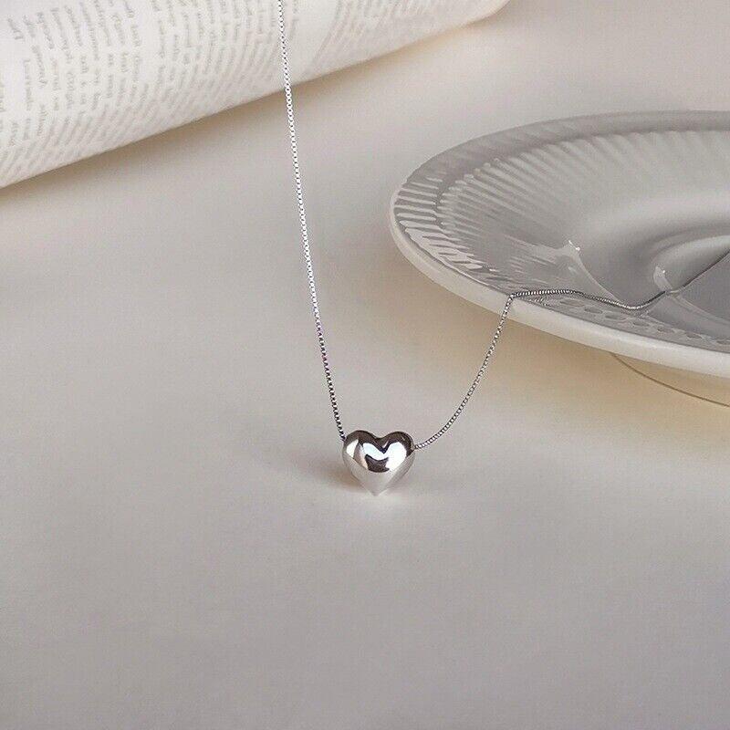 Beautiful Heart Pendant Necklace 925 Sterling Silver Women Girls Jewellery Gift - Toi ‘n’ Moi Ltd
