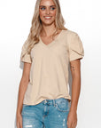 Blouse model 180759 Makadamia - Toi ‘n’ Moi Ltd