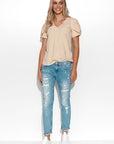 Blouse model 180759 Makadamia - Toi ‘n’ Moi Ltd