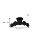 Black Minimalist Five Circles Frosted Hair Claw Clip - Toi ‘n’ Moi Ltd