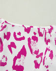 Black Leopard Print V Neck 3/4 Sleeve Blouse - Toi ‘n’ Moi Ltd