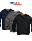 Scruffs Mens Trade Work Sweatshirt / Jumper - Pockets - S-XXL - Blue/Navy - Toi ‘n’ Moi Ltd