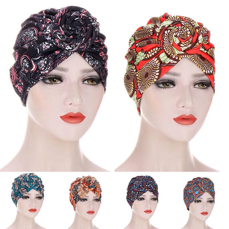 Stretch Turban Hats for Women - African Knot Headwraps Soft Pre Tied Bonnet Hair - Toi ‘n’ Moi Ltd
