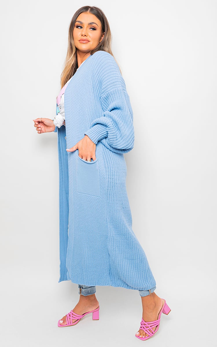 Chunky Knitted Balloon Sleeve Long Maxi Cardigan - Toi ‘n’ Moi Ltd
