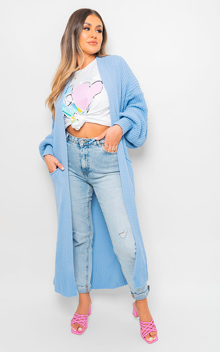 Chunky Knitted Balloon Sleeve Long Maxi Cardigan - Toi ‘n’ Moi Ltd