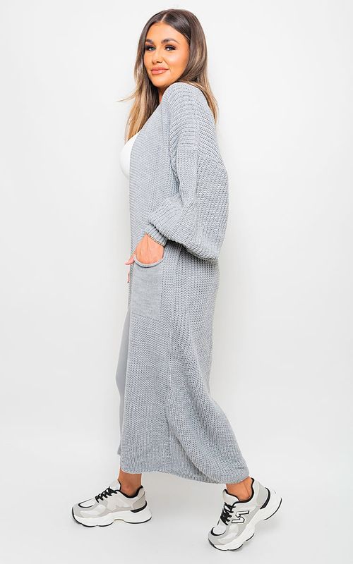 Chunky Knitted Balloon Sleeve Long Maxi Cardigan - Toi ‘n’ Moi Ltd