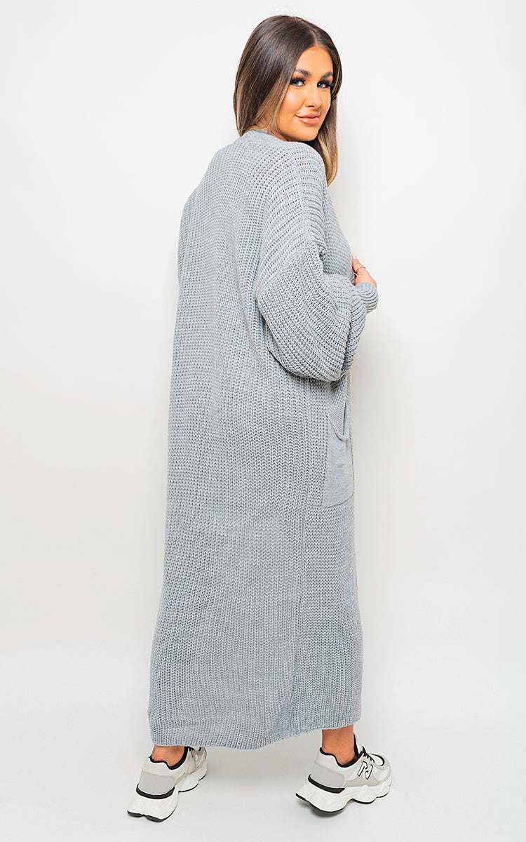 Chunky Knitted Balloon Sleeve Long Maxi Cardigan - Toi ‘n’ Moi Ltd