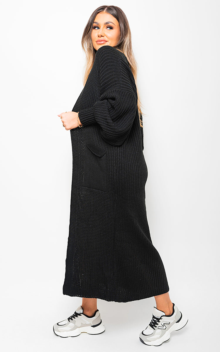 Chunky Knitted Balloon Sleeve Long Maxi Cardigan - Toi ‘n’ Moi Ltd