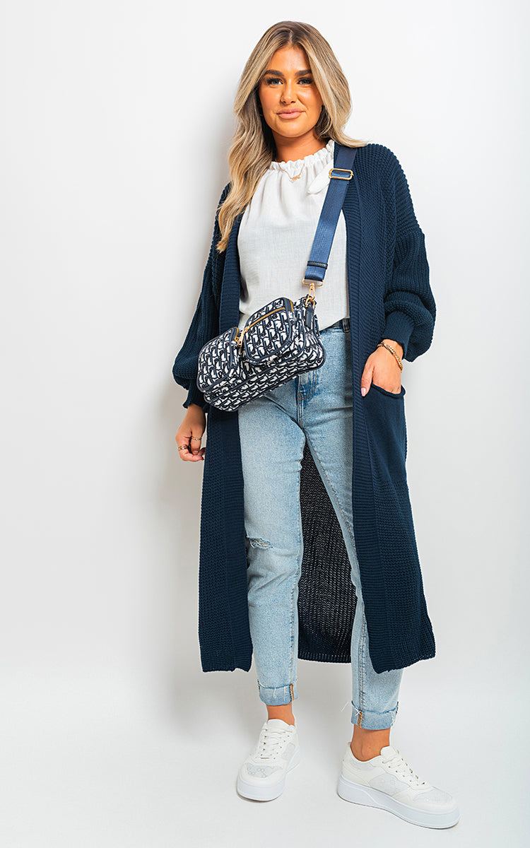 Chunky Knitted Balloon Sleeve Long Maxi Cardigan - Toi ‘n’ Moi Ltd