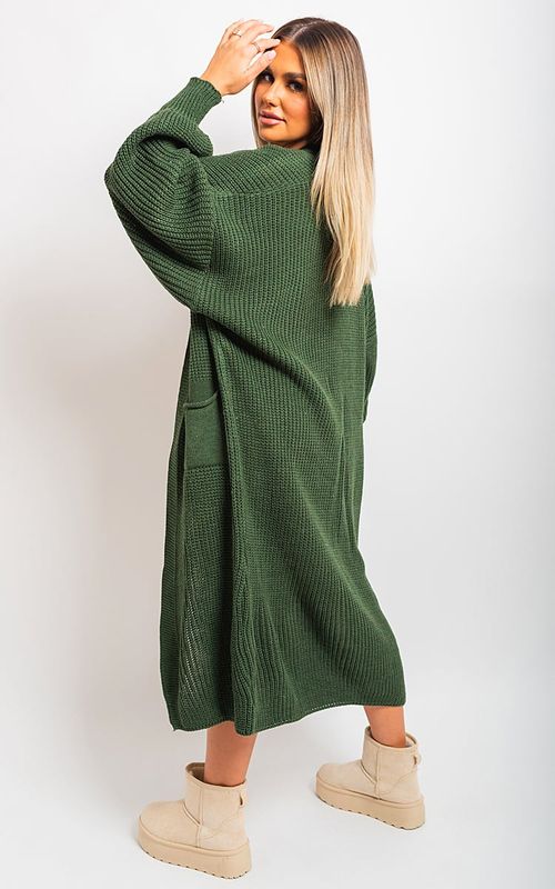 Chunky Knitted Balloon Sleeve Long Maxi Cardigan - Toi ‘n’ Moi Ltd