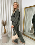 Zip Bomber Jacket and Trouser Co-ord Set