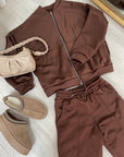 Zip Bomber Jacket and Trouser Co-ord Set