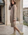 Long Belted Knitted Cardigan with Front Pockets - Toi ‘n’ Moi Ltd