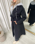 Belted Button Hooded Trench Coat - Toi ‘n’ Moi Ltd
