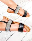 Double Strapped Embellished Sandals