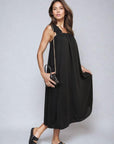 Square Neckline Ruffle Straps Tie Detail Beach Midi Dress - Toi ‘n’ Moi Ltd