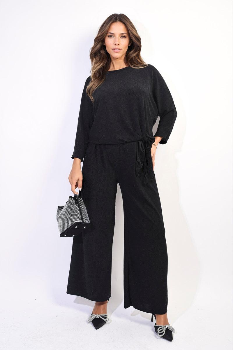 Side Tie Long Sleeve Casual Top - Toi ‘n’ Moi Ltd