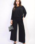 Side Tie Long Sleeve Casual Top - Toi ‘n’ Moi Ltd