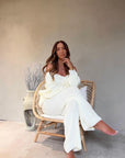 Chunky Knitted Button Up Cardigan Wide Leg Trousers Co-ord Set - Toi ‘n’ Moi Ltd