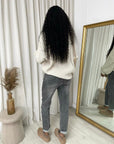 High Waisted Acid Wash Jeans