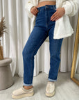 High Waisted Acid Wash Jeans