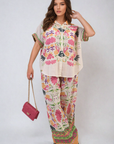 Button Down Printed Summer Top - Toi ‘n’ Moi Ltd