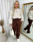 Cropped Zip Up Balloon Sleeve Bomber Jacket