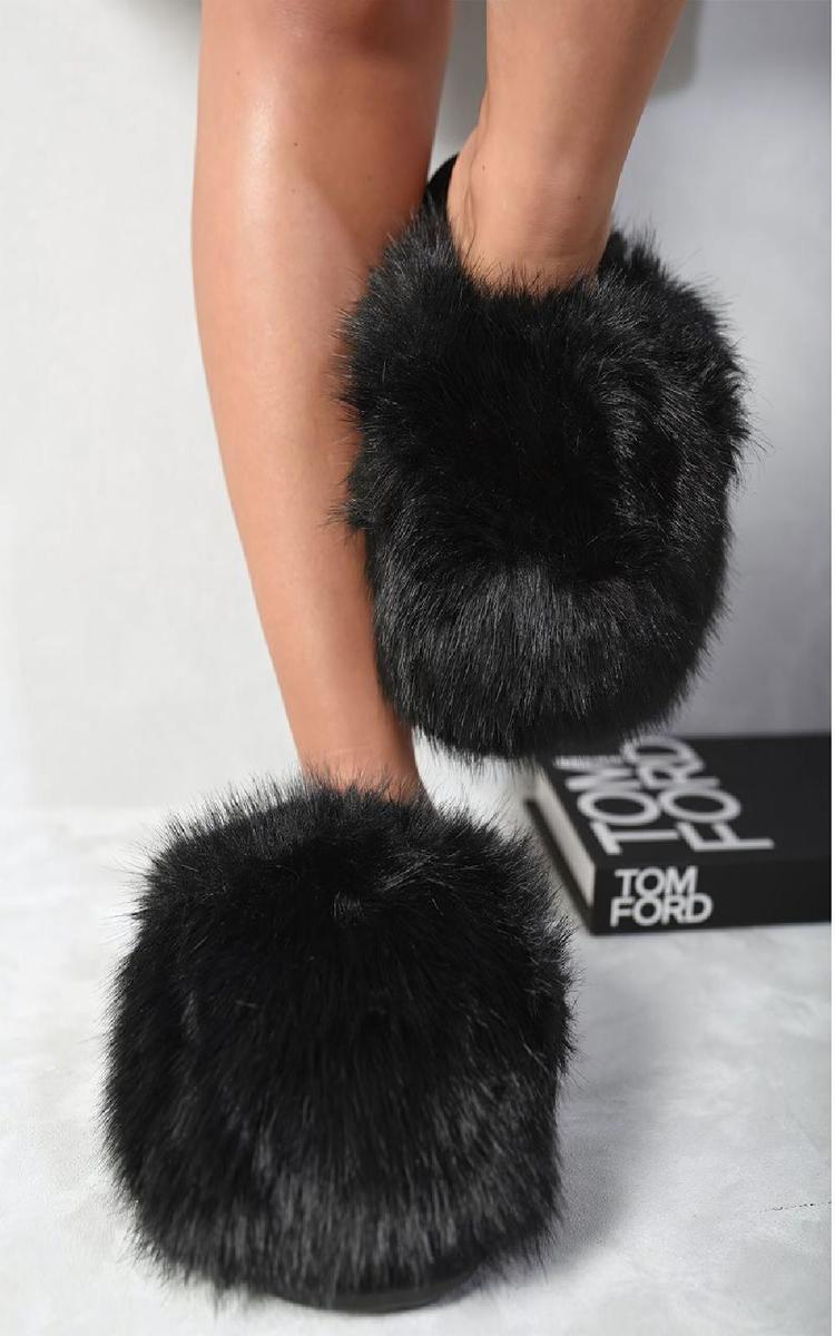 Fluffy Faux Fur Slippers