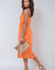 Button Front Strappy Midi Dress - Toi ‘n’ Moi Ltd