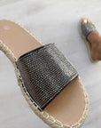 Diamante Slip On Sandals