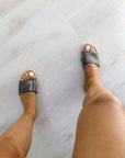 Diamante Slip On Sandals