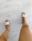 Diamante Slip On Sandals