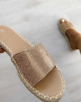 Diamante Slip On Sandals