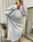 Oversized Fluffy Winter Blanket Hoodie
